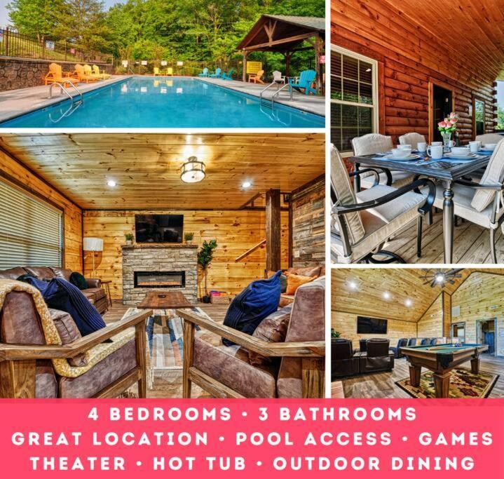 Adventure Retreat/Cabin/Pool+Hot Tub/Game Room+Theater Sevierville Buitenkant foto